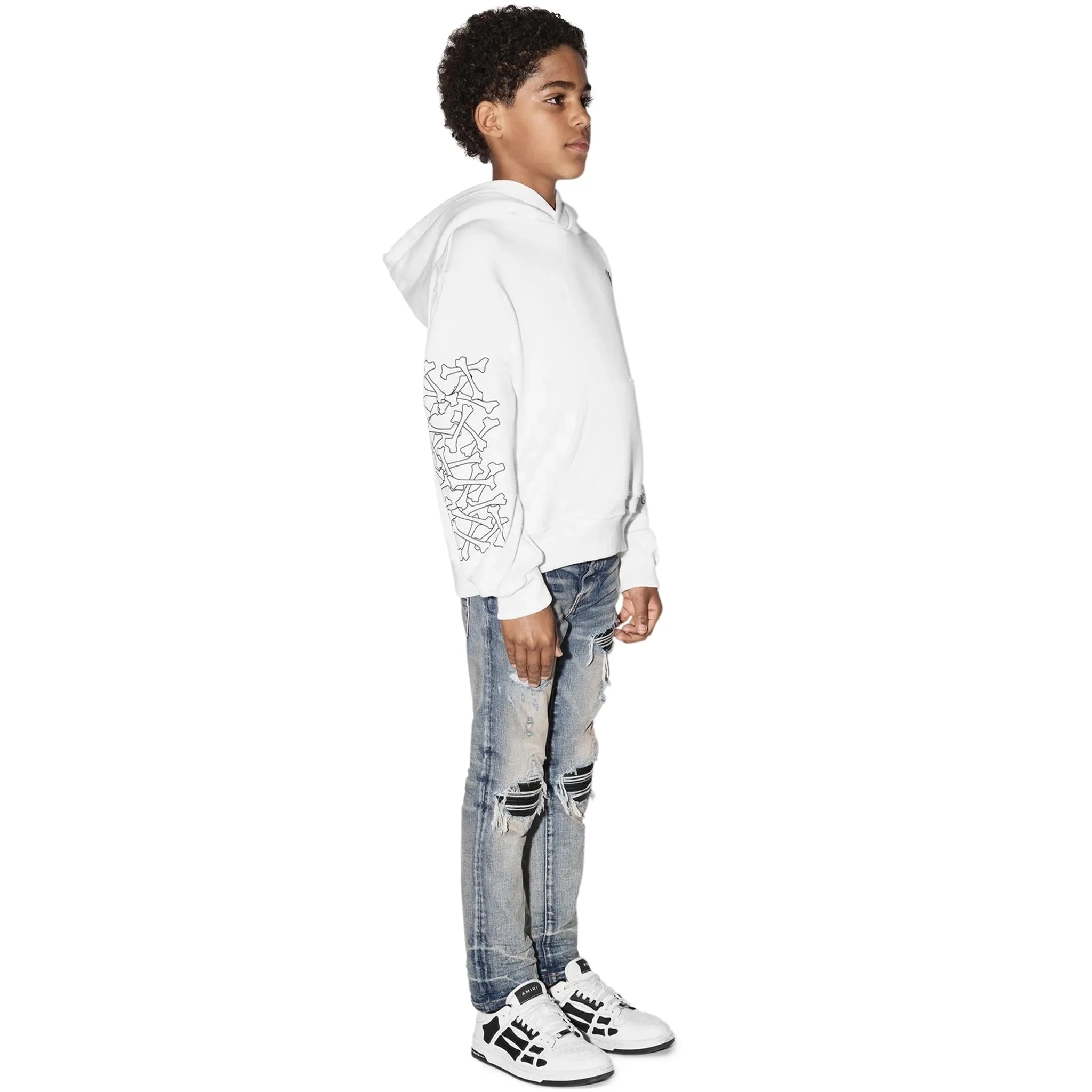 Amiri Kids Bones White Hoodie