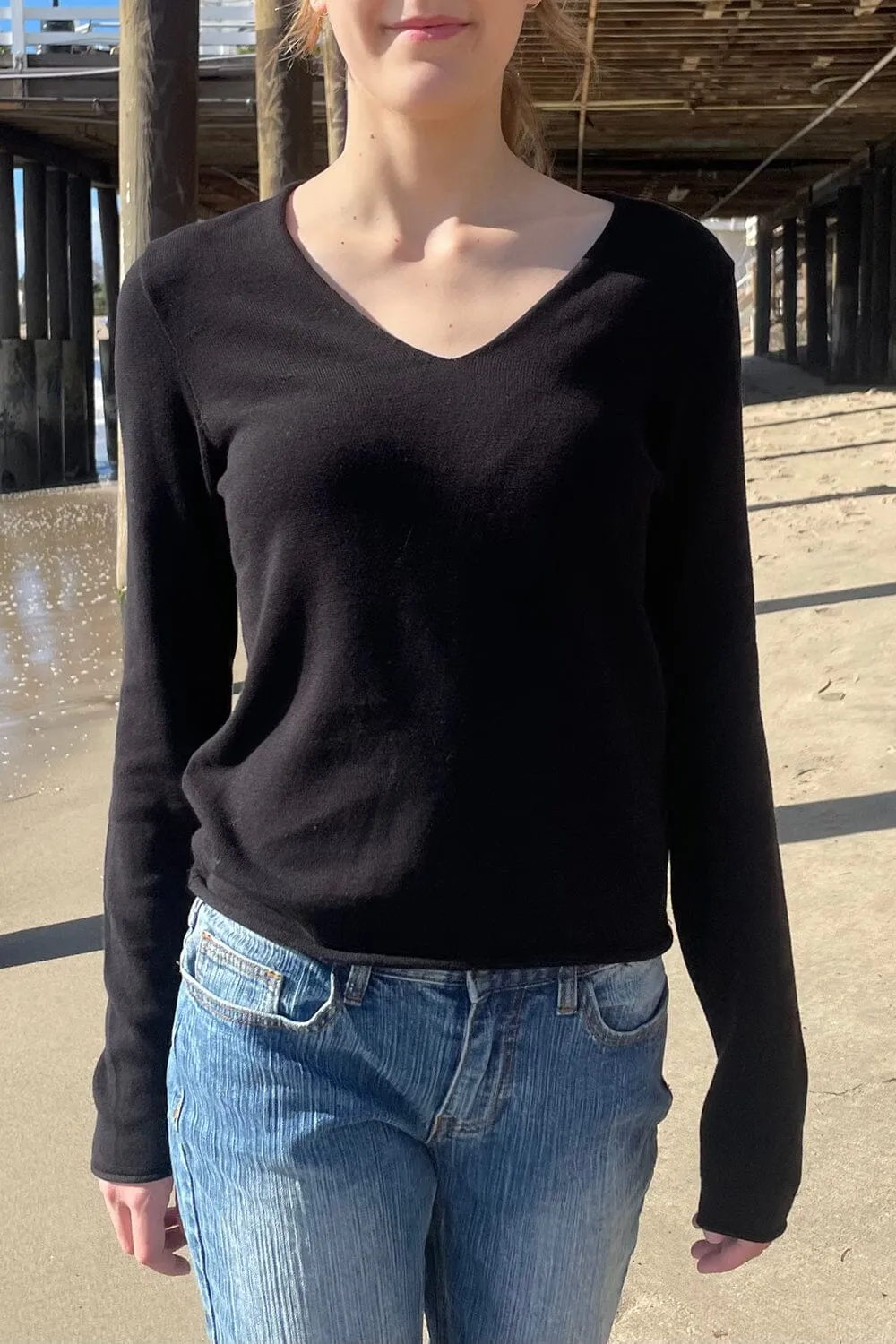 Andi V-Neck Cotton Sweater