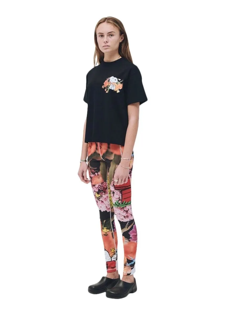 Anya Snoopy flower T-shirt - Black