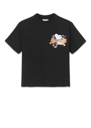 Anya Snoopy flower T-shirt - Black