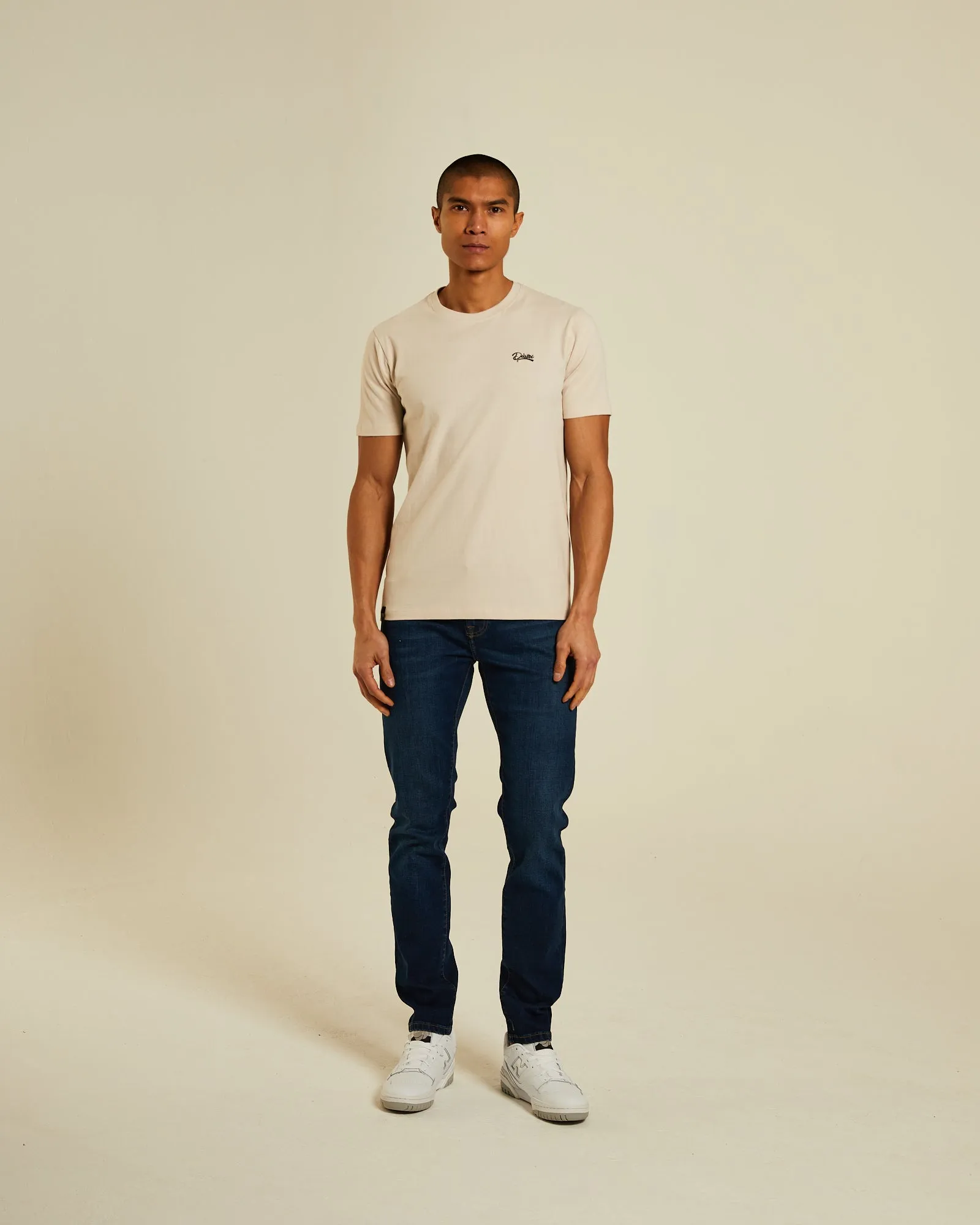 Basic Caden O Neck Tee Bone