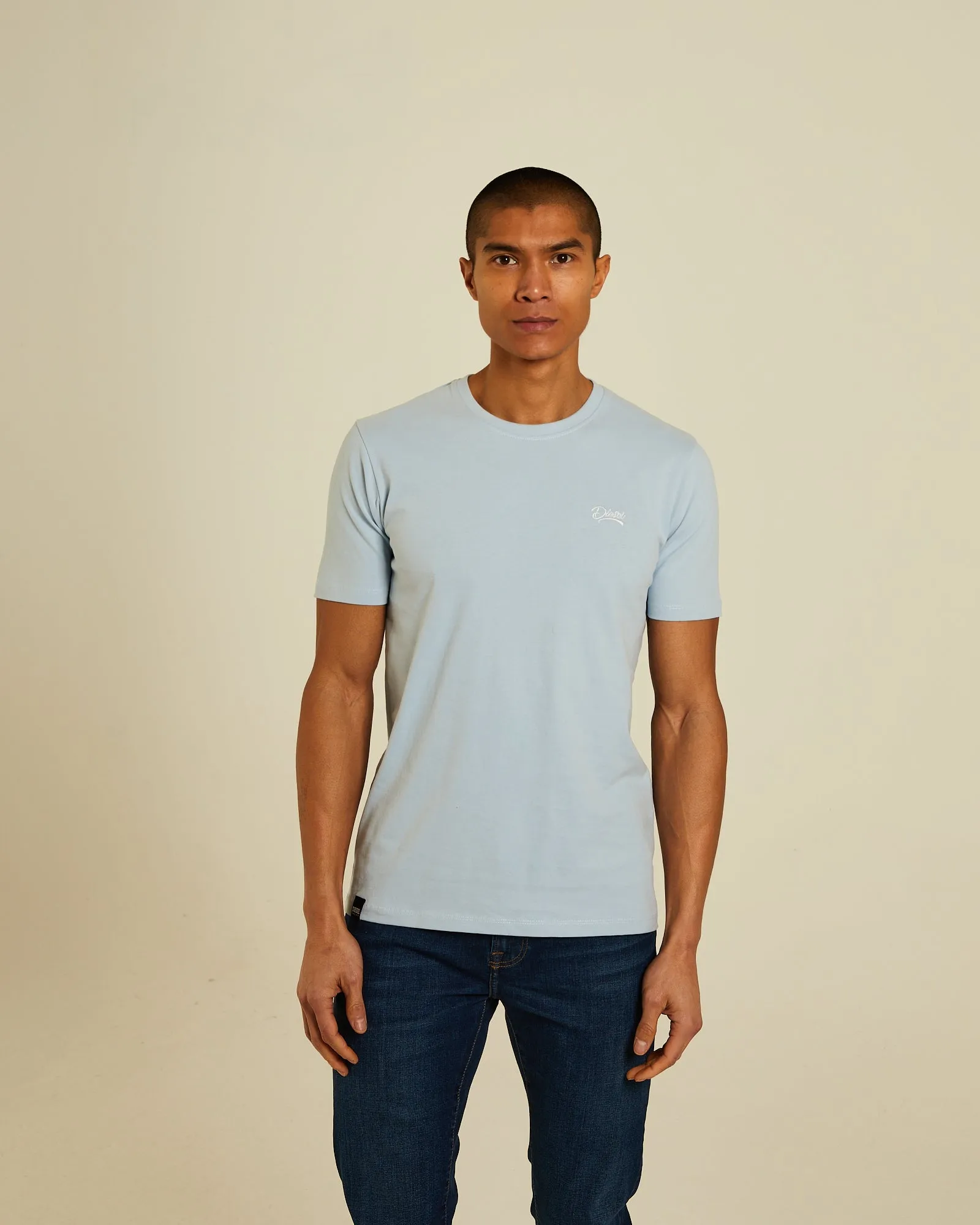 Basic Caden O Neck Tee Buoy Blue