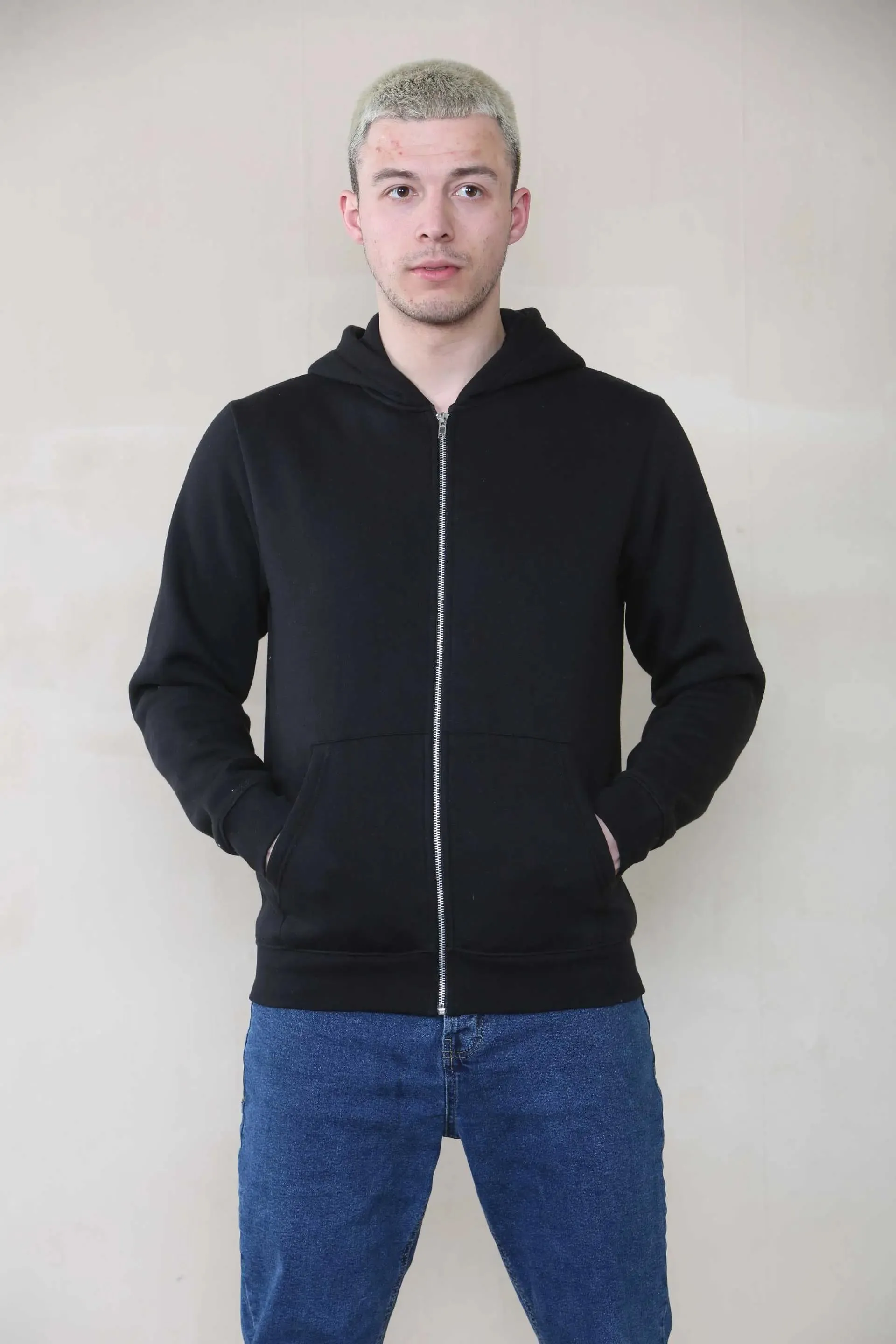 Basic Zip Through Hoodie