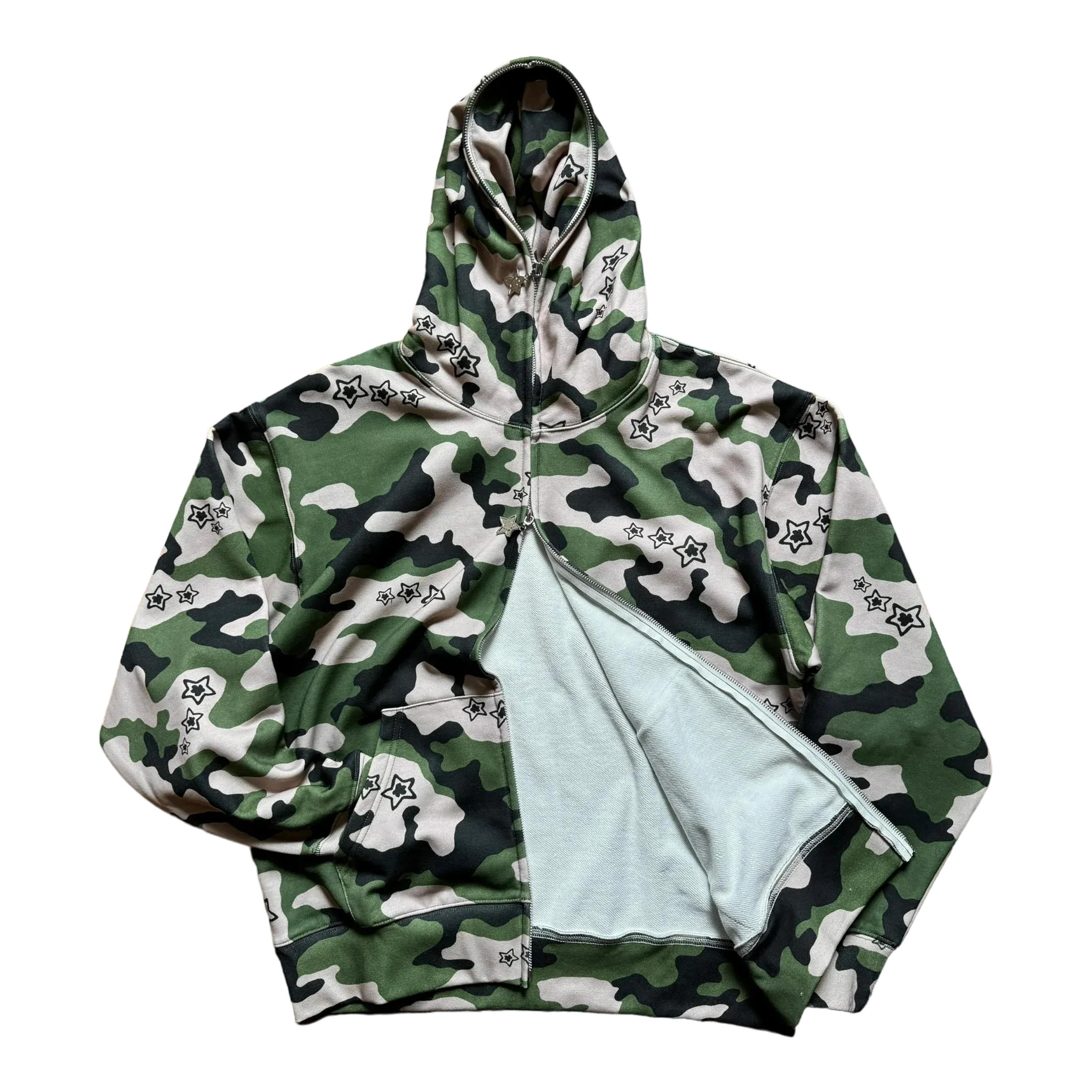 Camo Full Zip-Up Hoodie