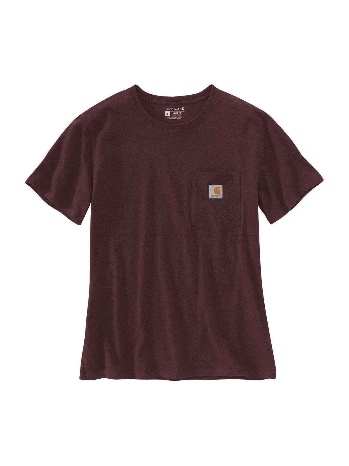 Carhartt&#x20;103067&#x20;Women&#x27;s&#x20;Pocket&#x20;s&#x2F;s&#x20;T-Shirt&#x20;-&#x20;Deep&#x20;Wine