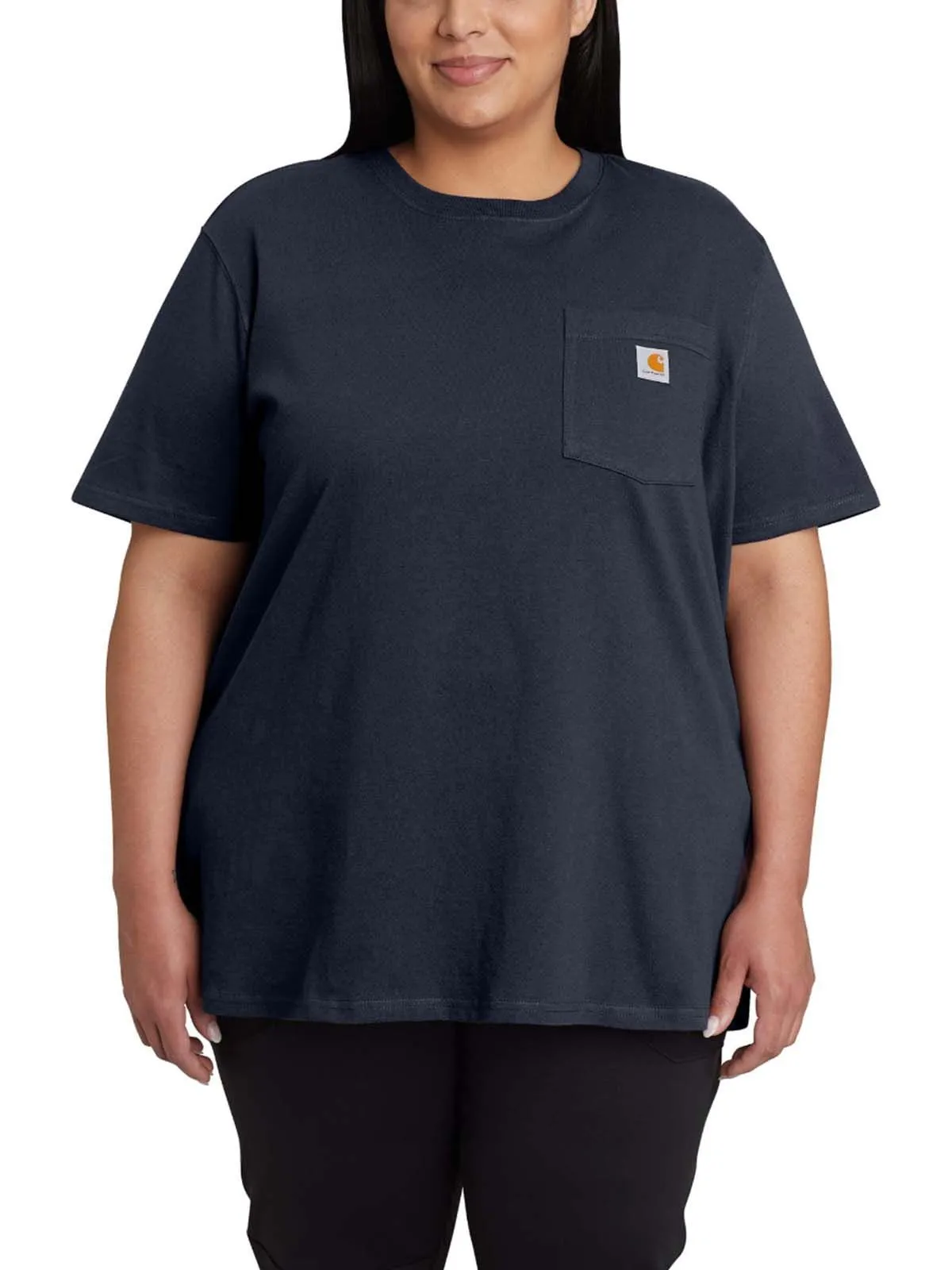 Carhartt&#x20;103067&#x20;Women&#x27;s&#x20;Pocket&#x20;s&#x2F;s&#x20;T-Shirt&#x20;-&#x20;Navy