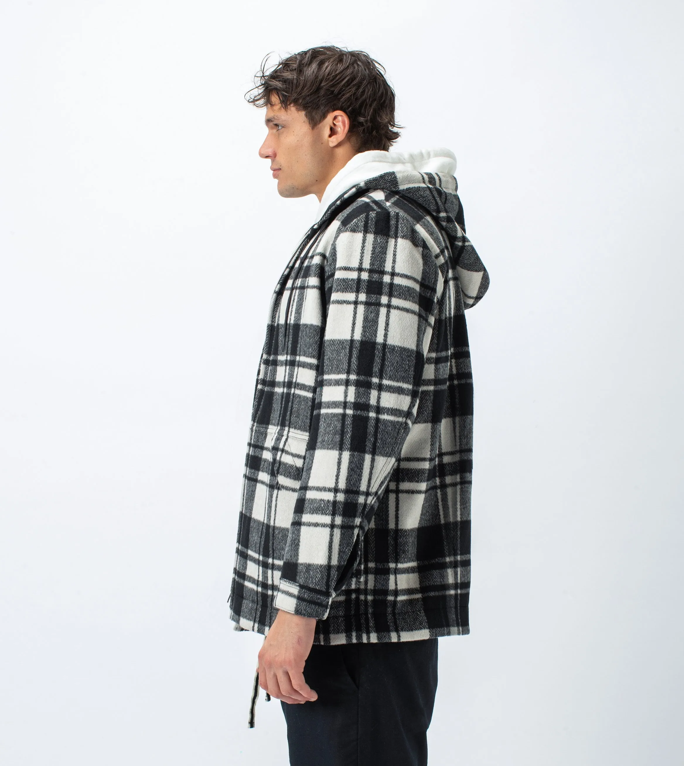 Case Plaid Anorak Black/White