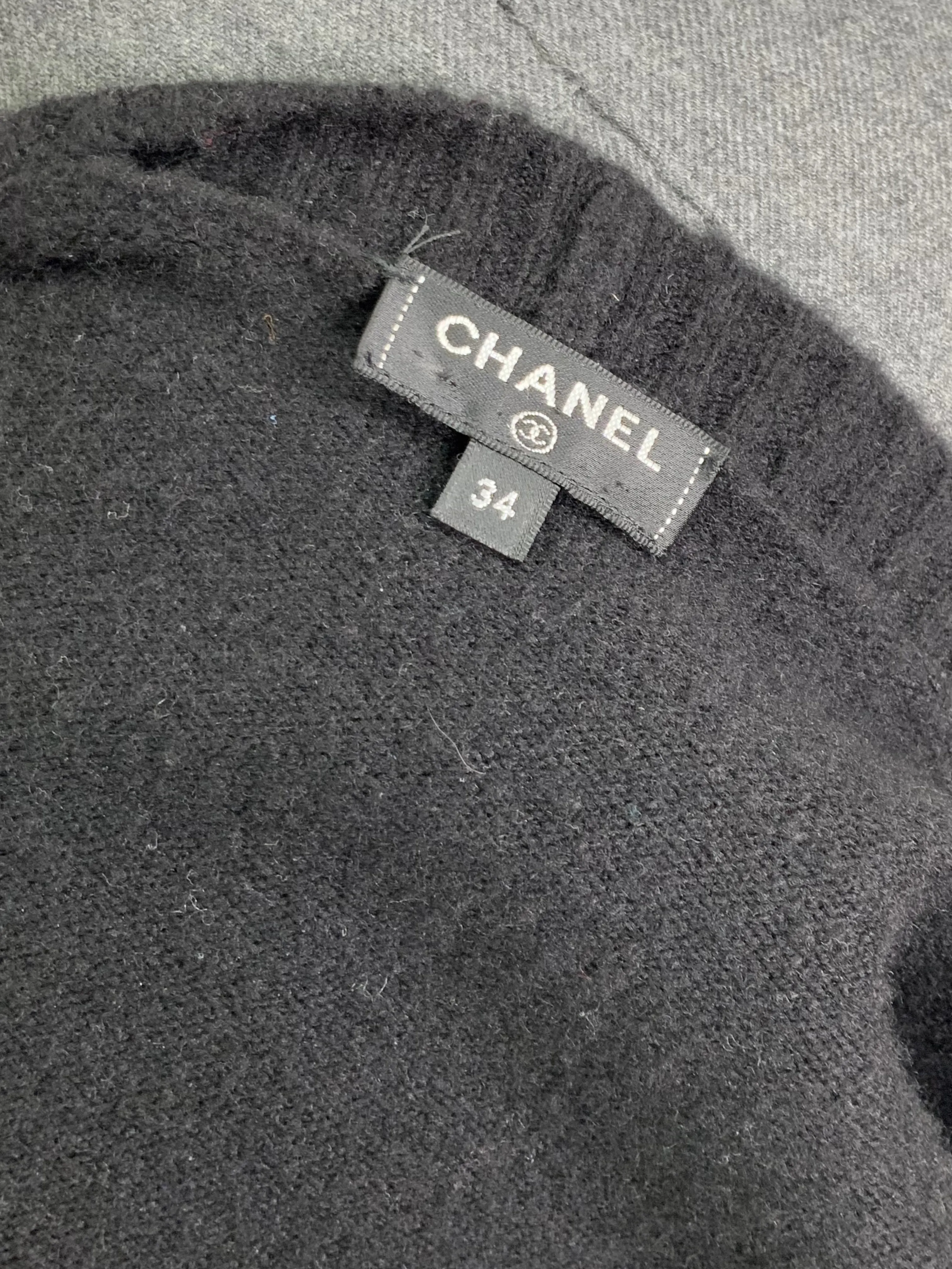 CHANEL Cashmere Open Front Vest Size S