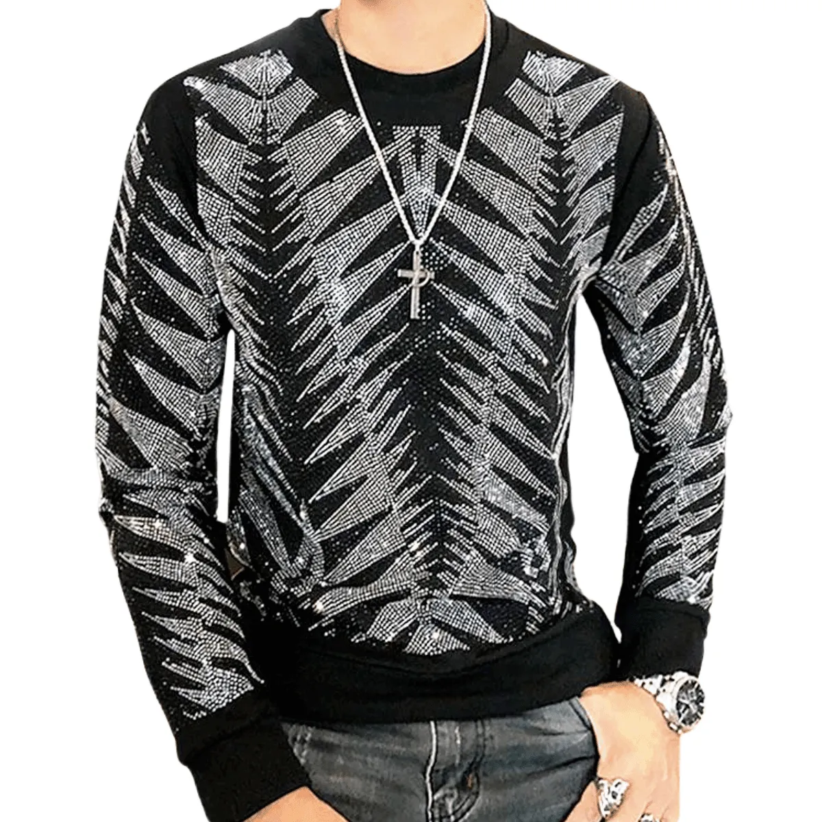 Diamond Long Sleeve Pullovers For Men