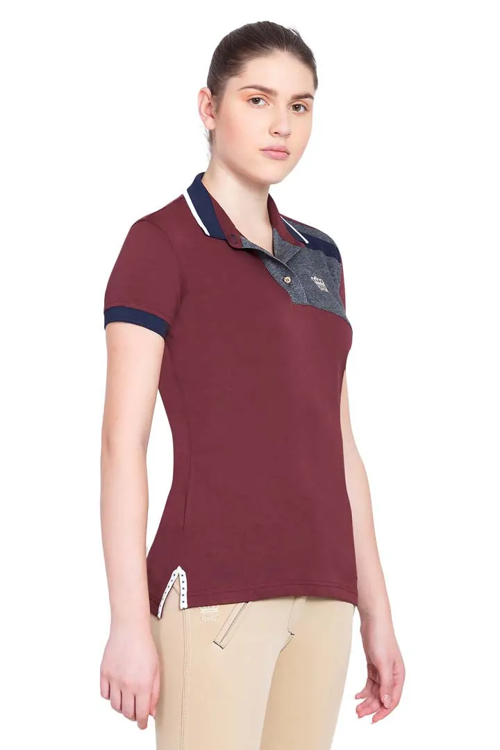 George H Morris Ladies Hunter Short Sleeve Polo Sport Shirt