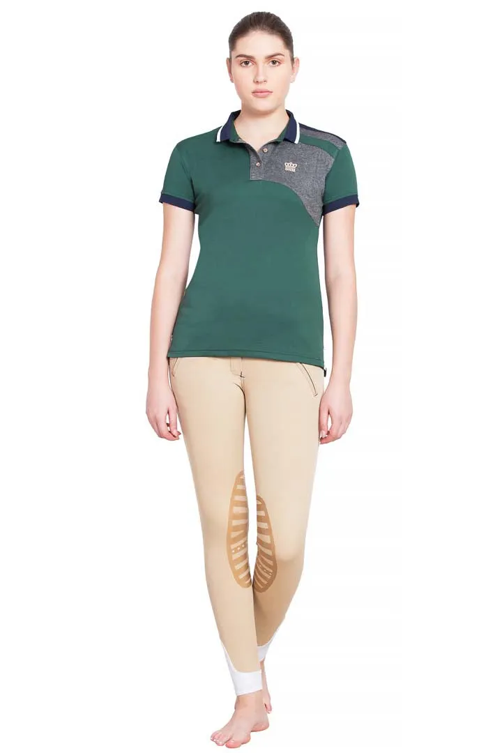 George H Morris Ladies Hunter Short Sleeve Polo Sport Shirt