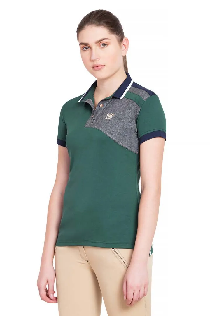 George H Morris Ladies Hunter Short Sleeve Polo Sport Shirt