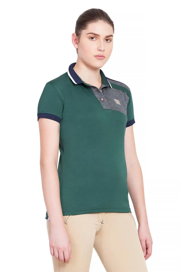 George H Morris Ladies Hunter Short Sleeve Polo Sport Shirt