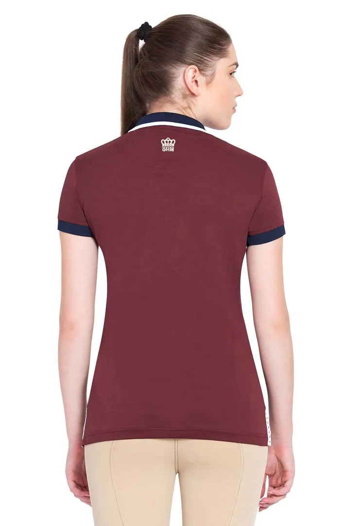 George H Morris Ladies Hunter Short Sleeve Polo Sport Shirt