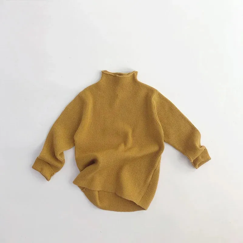 Half Turtleneck Solid Pullover