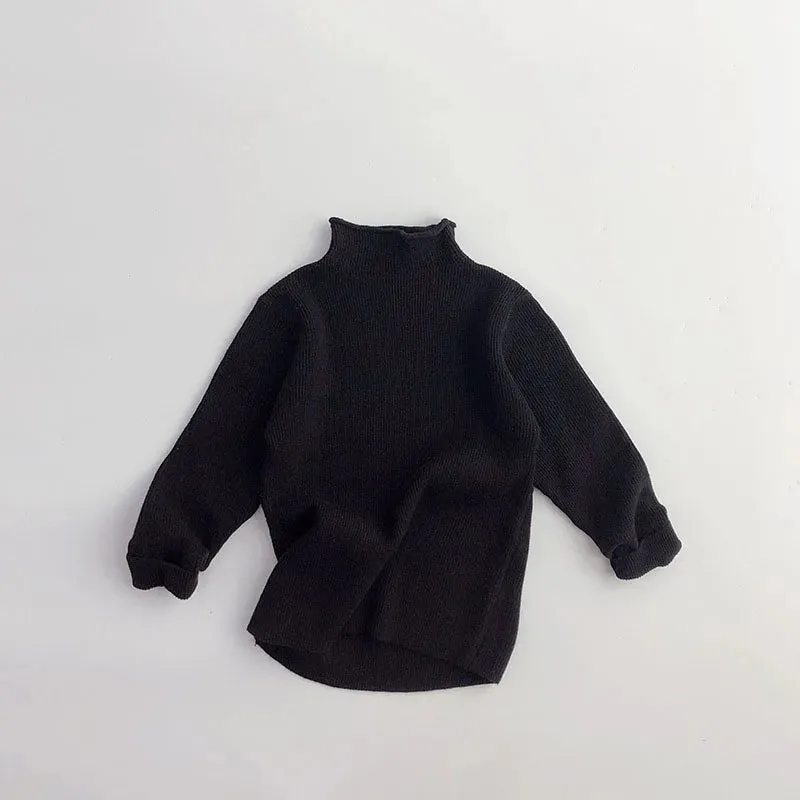 Half Turtleneck Solid Pullover