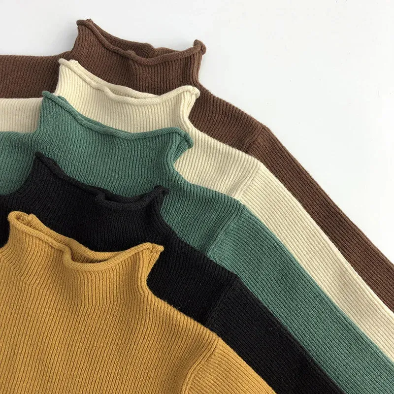 Half Turtleneck Solid Pullover