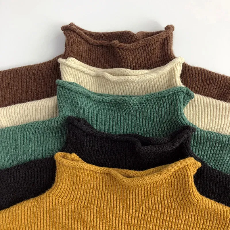 Half Turtleneck Solid Pullover