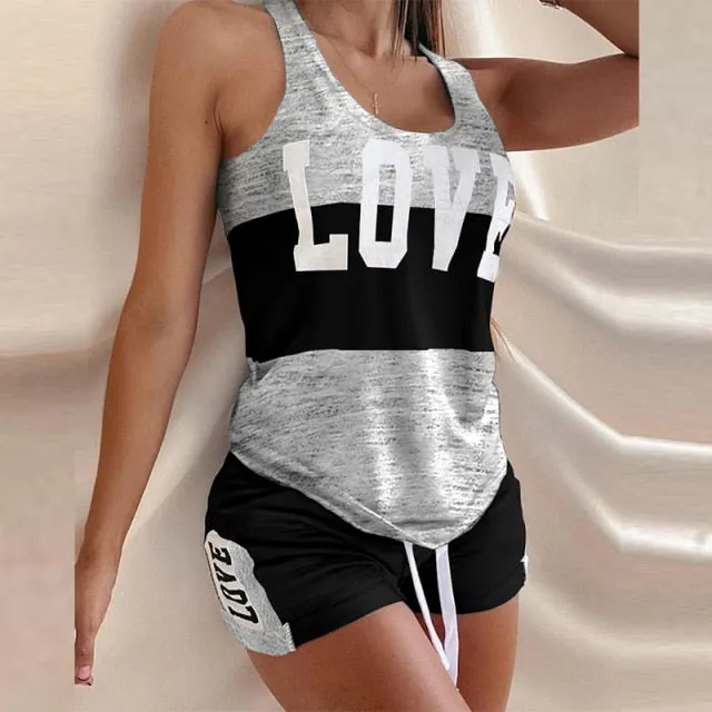 Heart of Gold Casual Women's Short Pajama Set