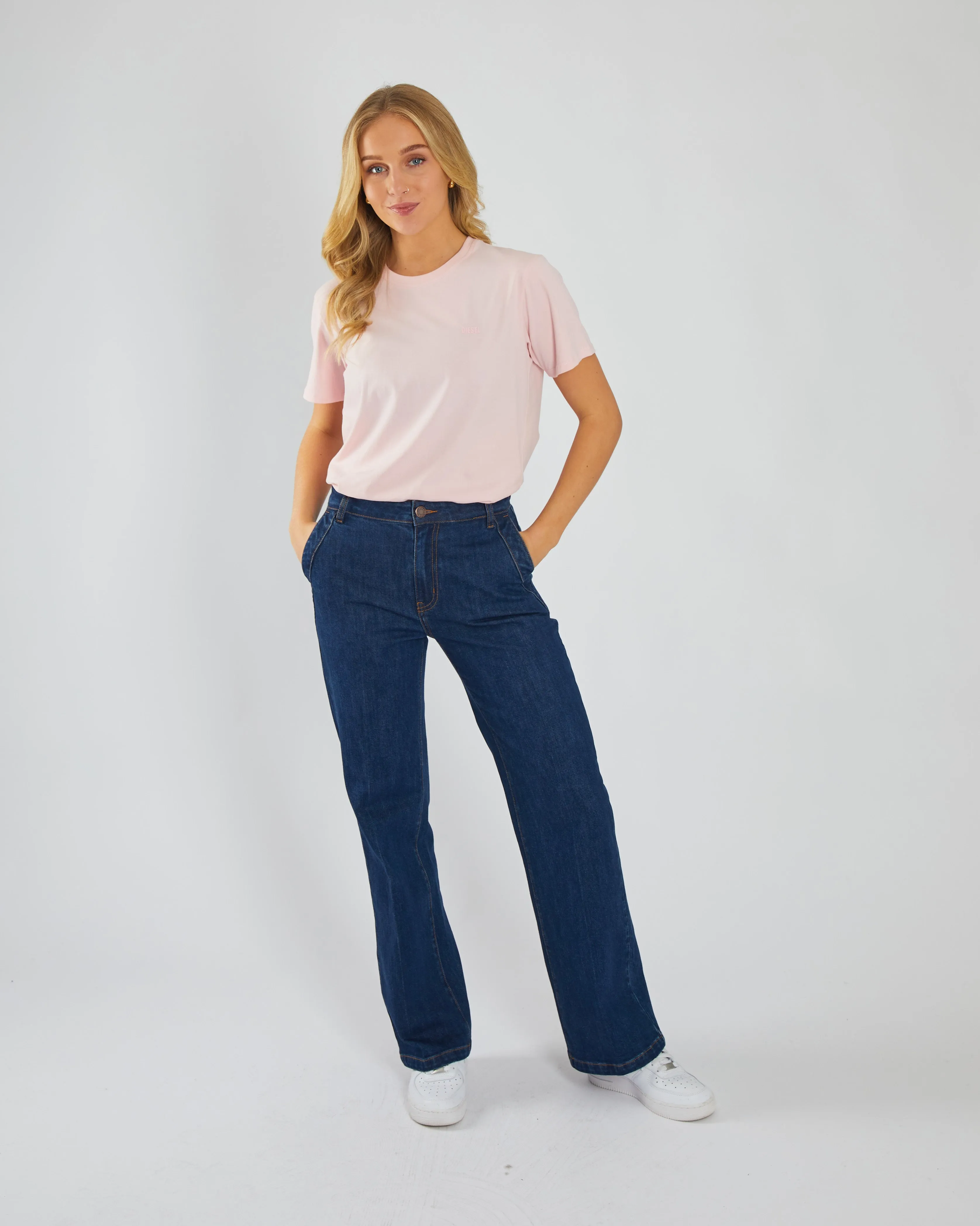 Jada Basic O Neck Bermuda Pink