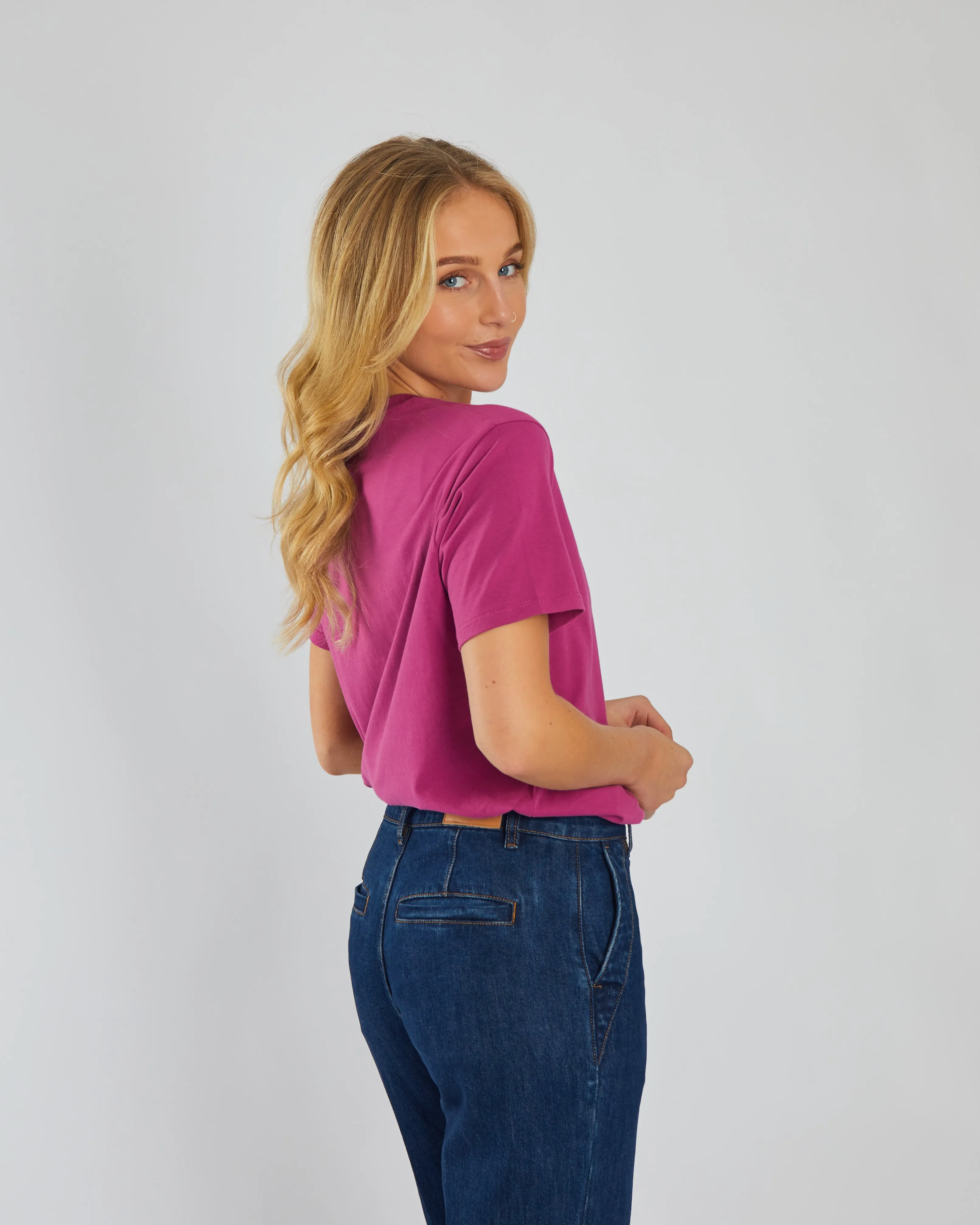 Jada Basic O Neck Raspberry