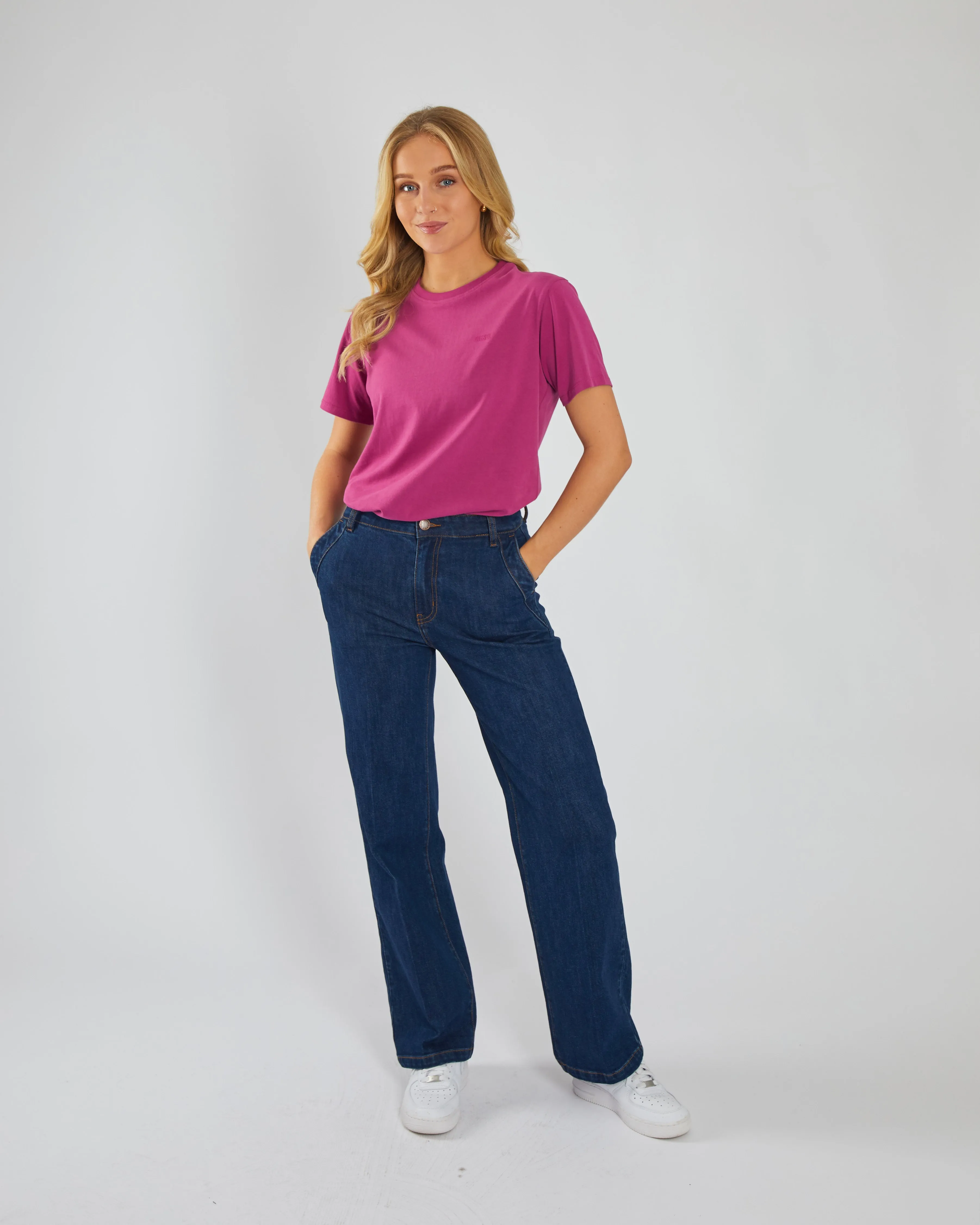 Jada Basic O Neck Raspberry