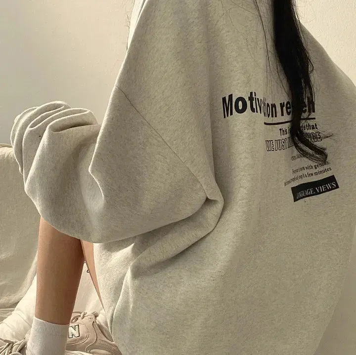 Korean Fashion Oversized Long Sleeve Sweatshirts/Loose Pullovers Harajuku Womens