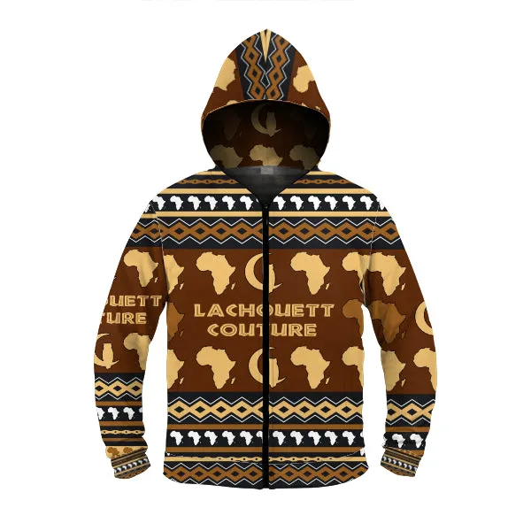 LaChouett Afrikan Ornement Zipper Sweater