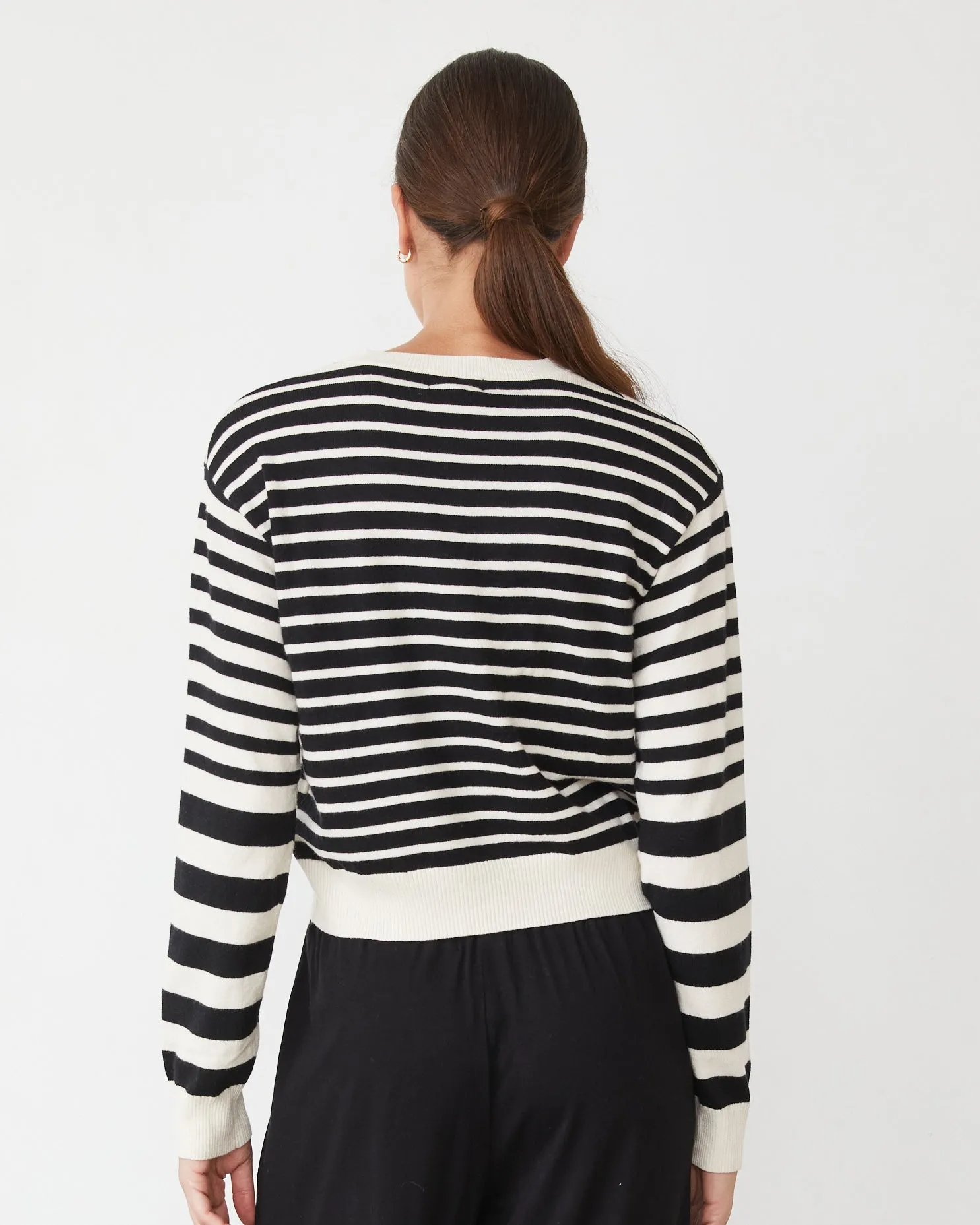 Lightknit Stripe V Neck