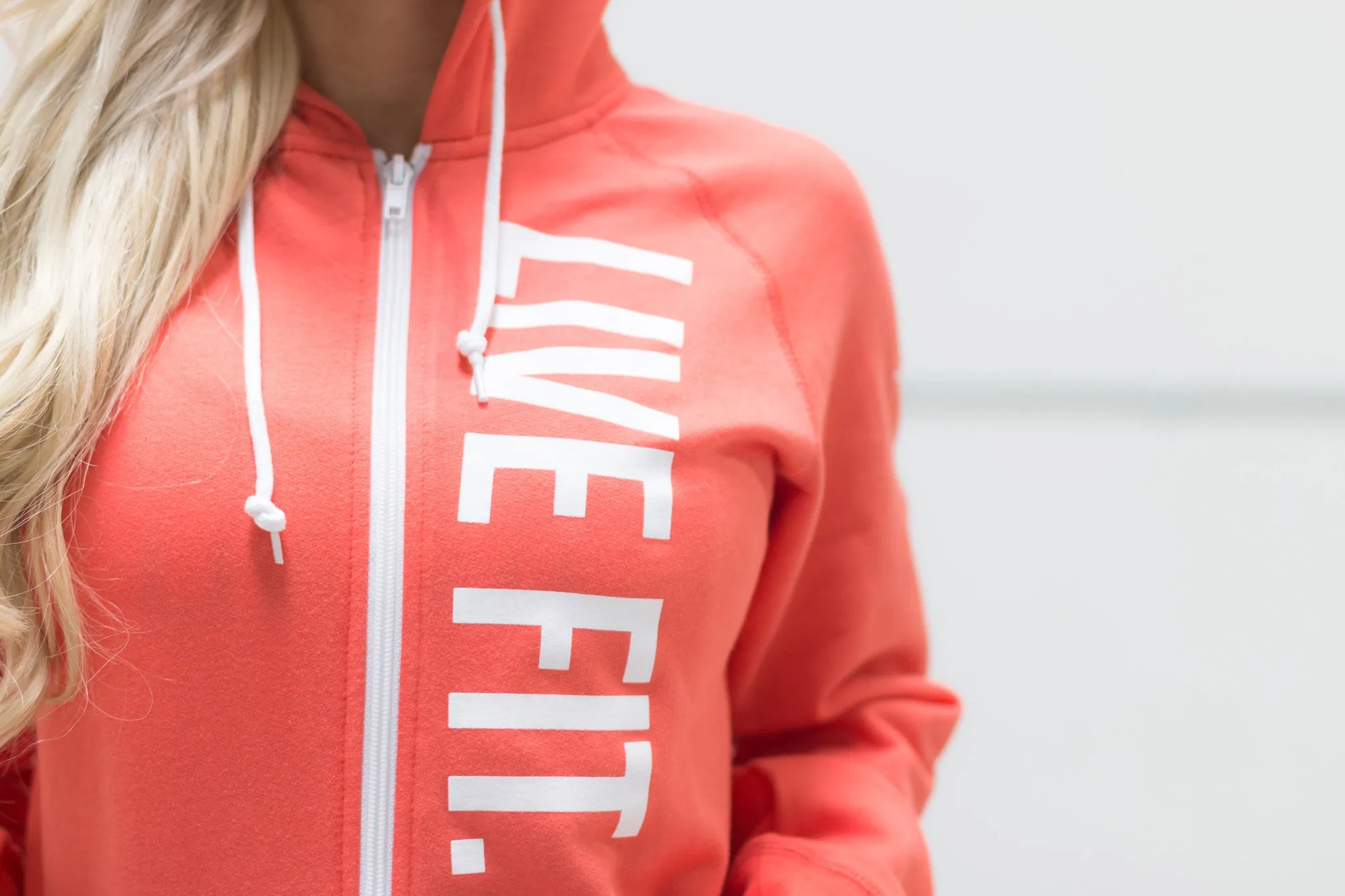 Live Fit Zip Up - Coral