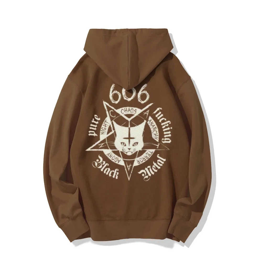 Mens CHAOS Cat Graphic Hoodies