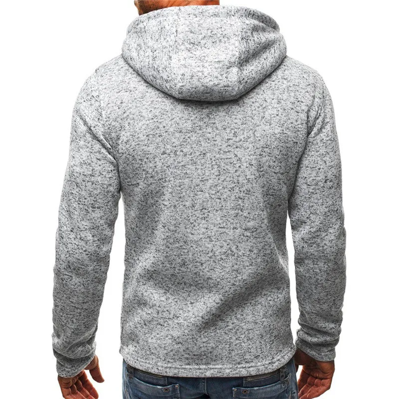 Men's Hoodie Fleece Cardigan Hooded Coat Hoodies Zip Sweatshirt Jacket