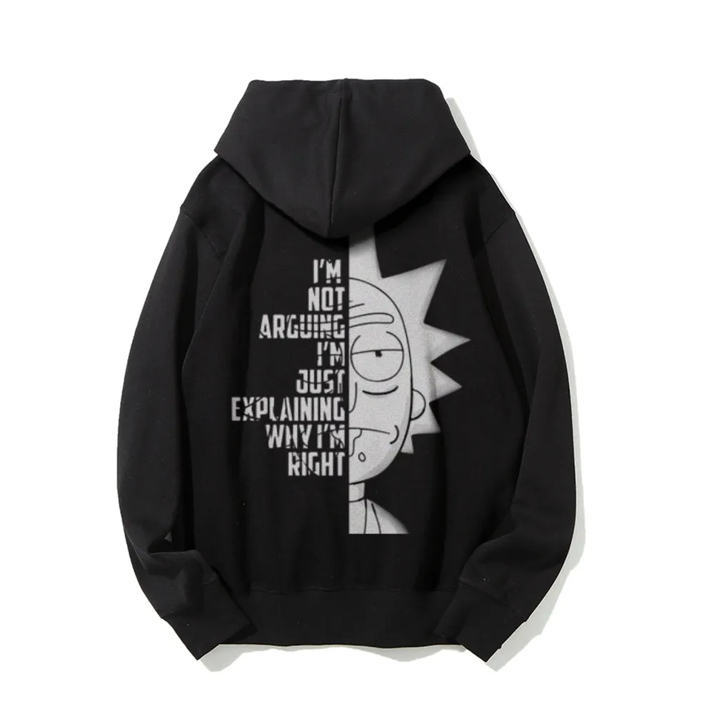 Mens I AM NOT ARGUING Graphic Pullover Hoodies