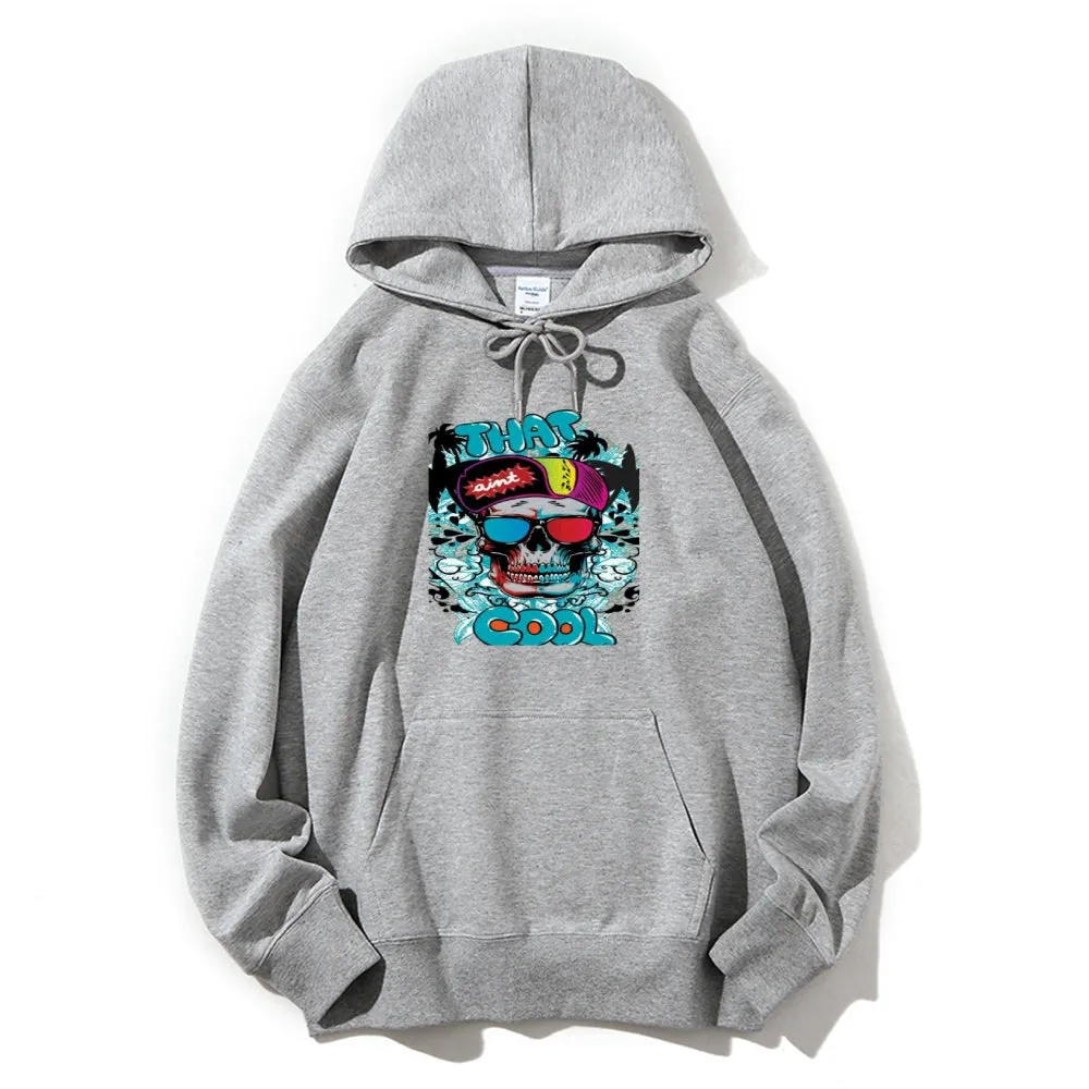 Mens That Cool Skull with Sunglass Graphic Hoodies