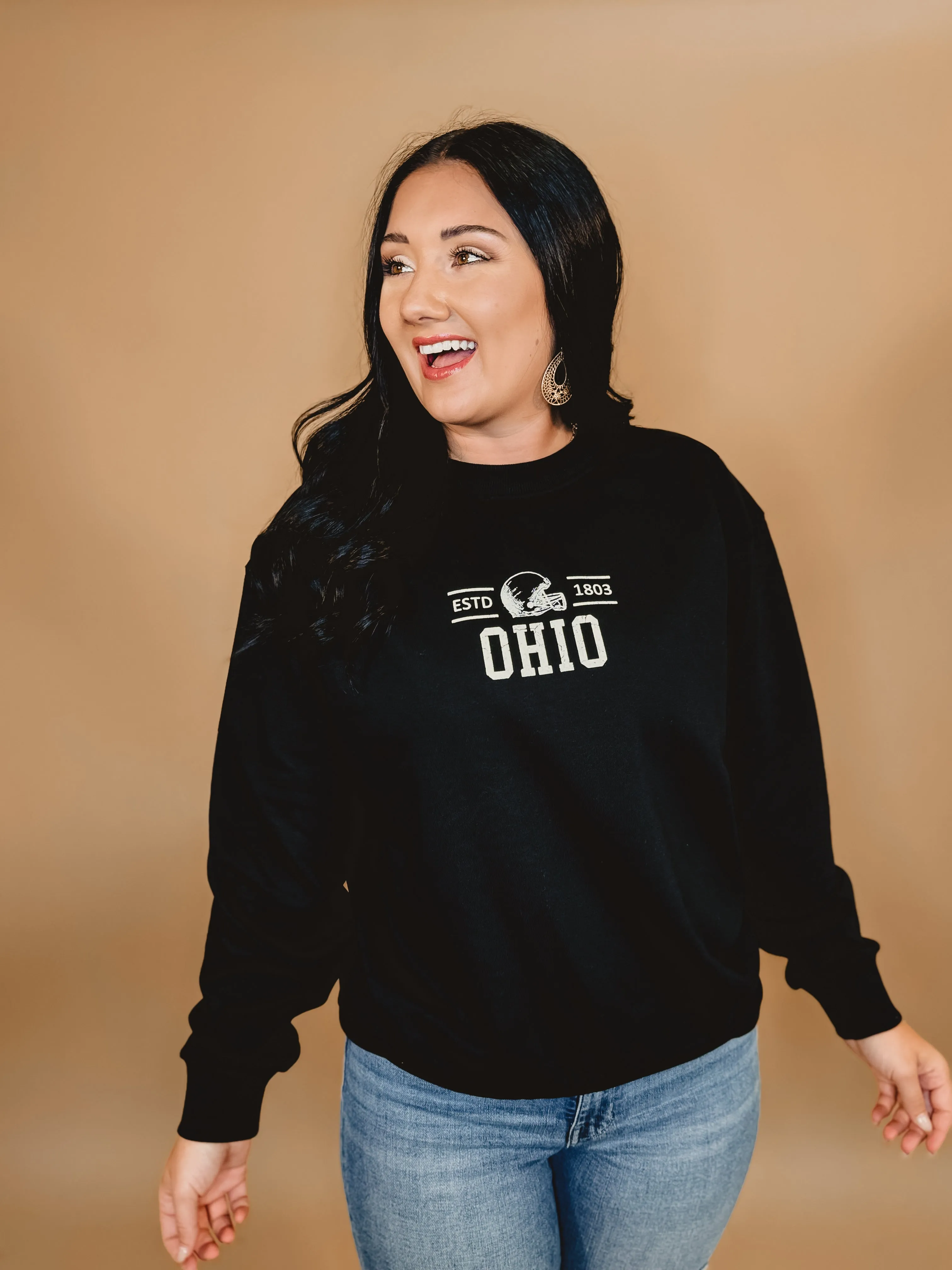 Ohio State Graphic Brushed Sweatshirts - Black