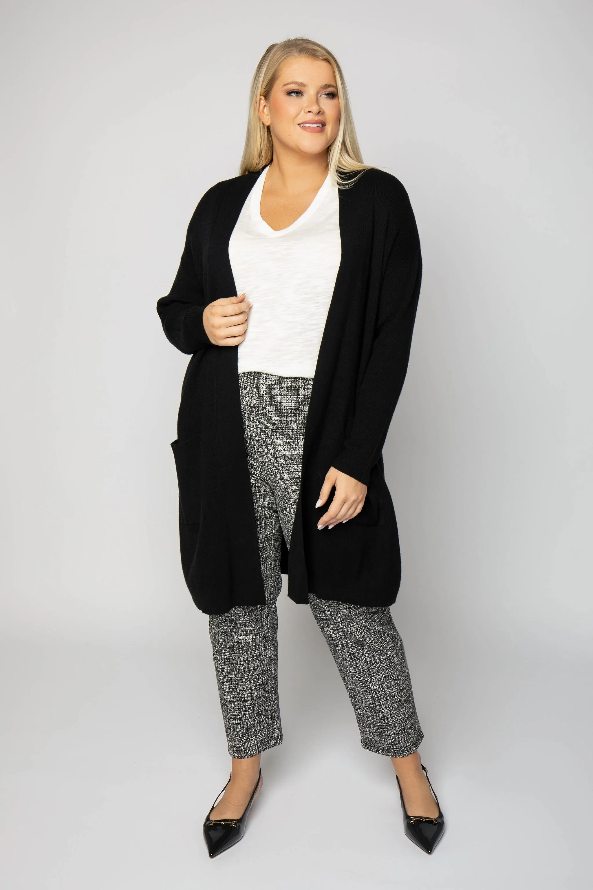 OPEN FRONT CARDIGAN SWEATER