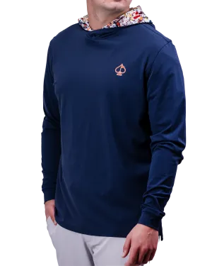 Performance Golf Hoodie - Navy Splatter