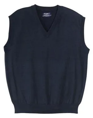 Port Authority Signature - Fine-Gauge V-Neck Sweater Vest.  SW276