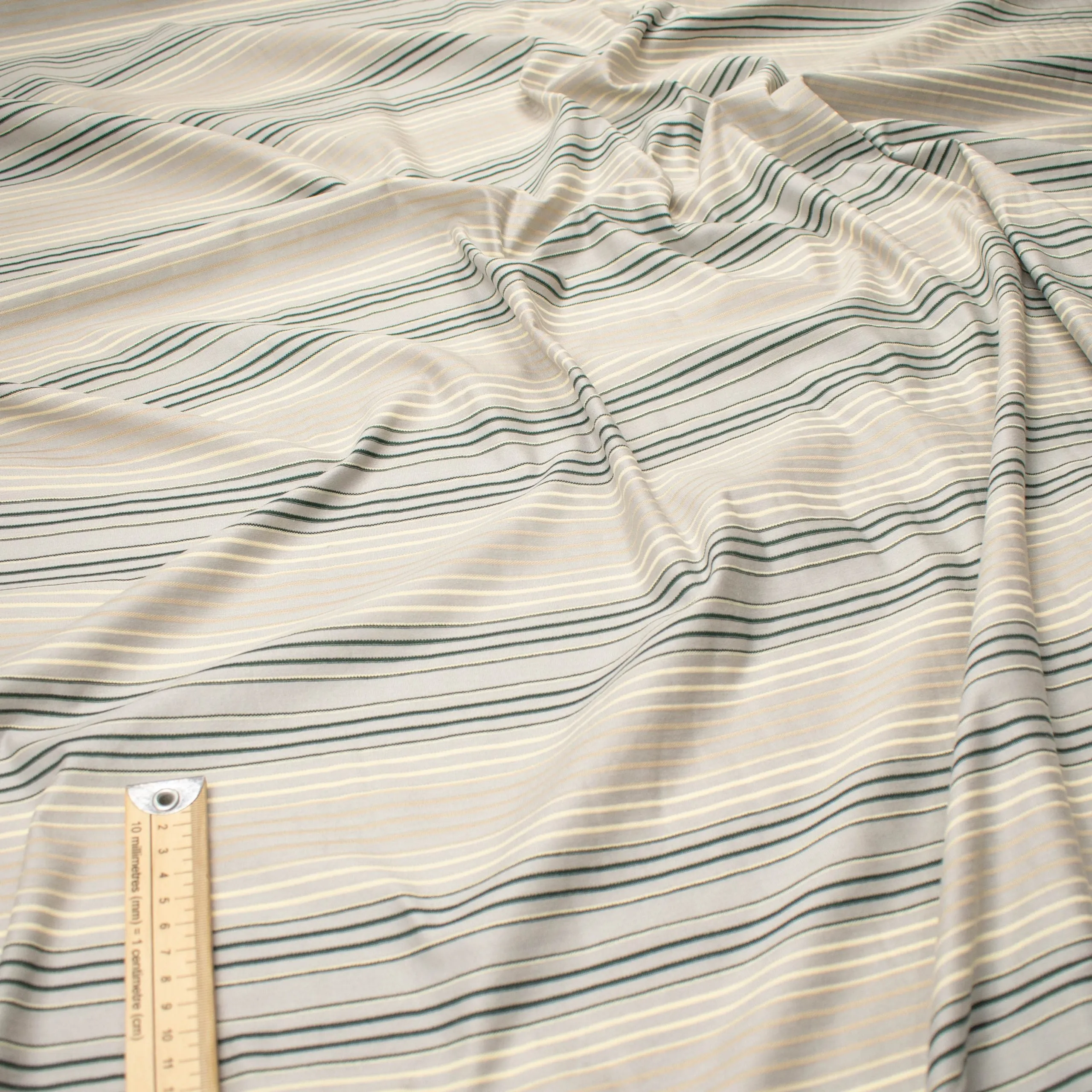 Printed Knits Design-123 Grey & Cream Stripes