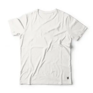 Ruse Men's Designer Solid Plain Ecru Tee