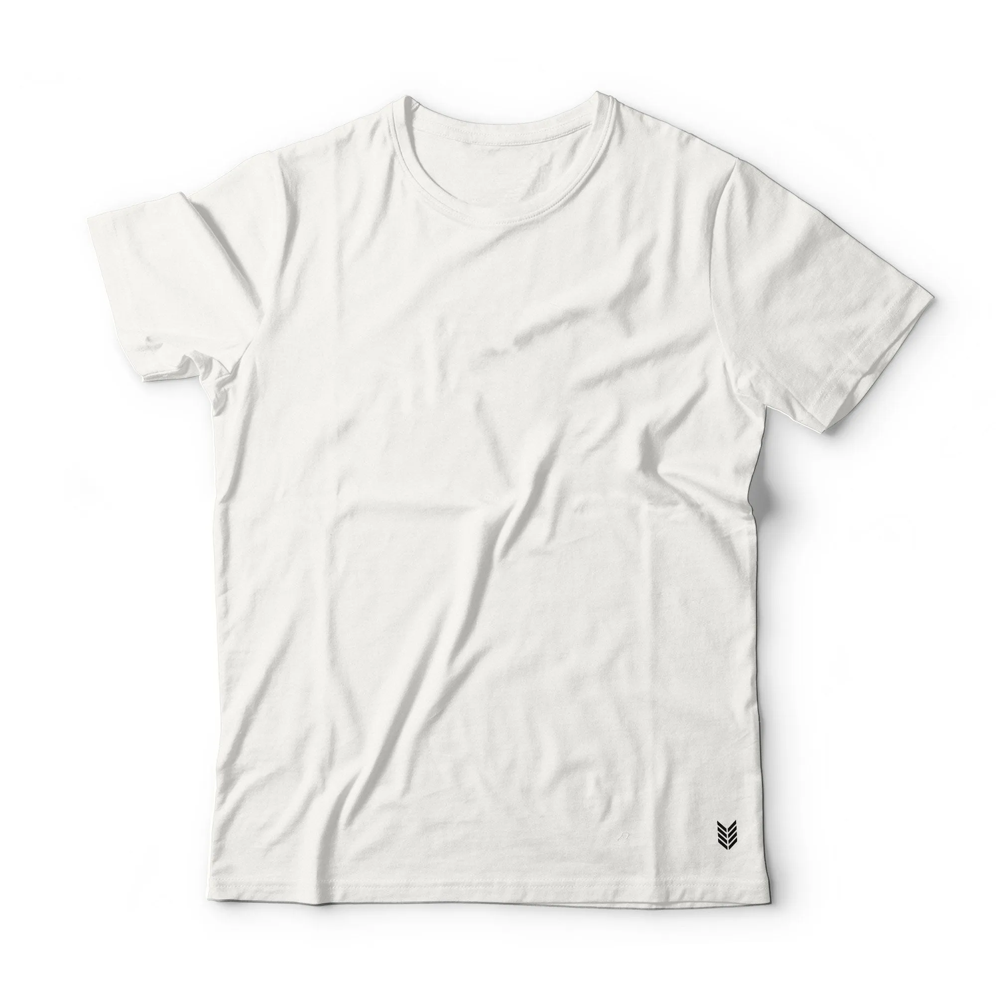 Ruse Men's Designer Solid Plain Ecru Tee