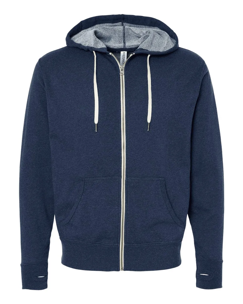 Unisex Heathered French Terry Full-Zip Hooded Sweatshirt