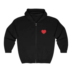 Unisex Heavy Blend™ Full Zip Hooded Sweatshirt Heart collection