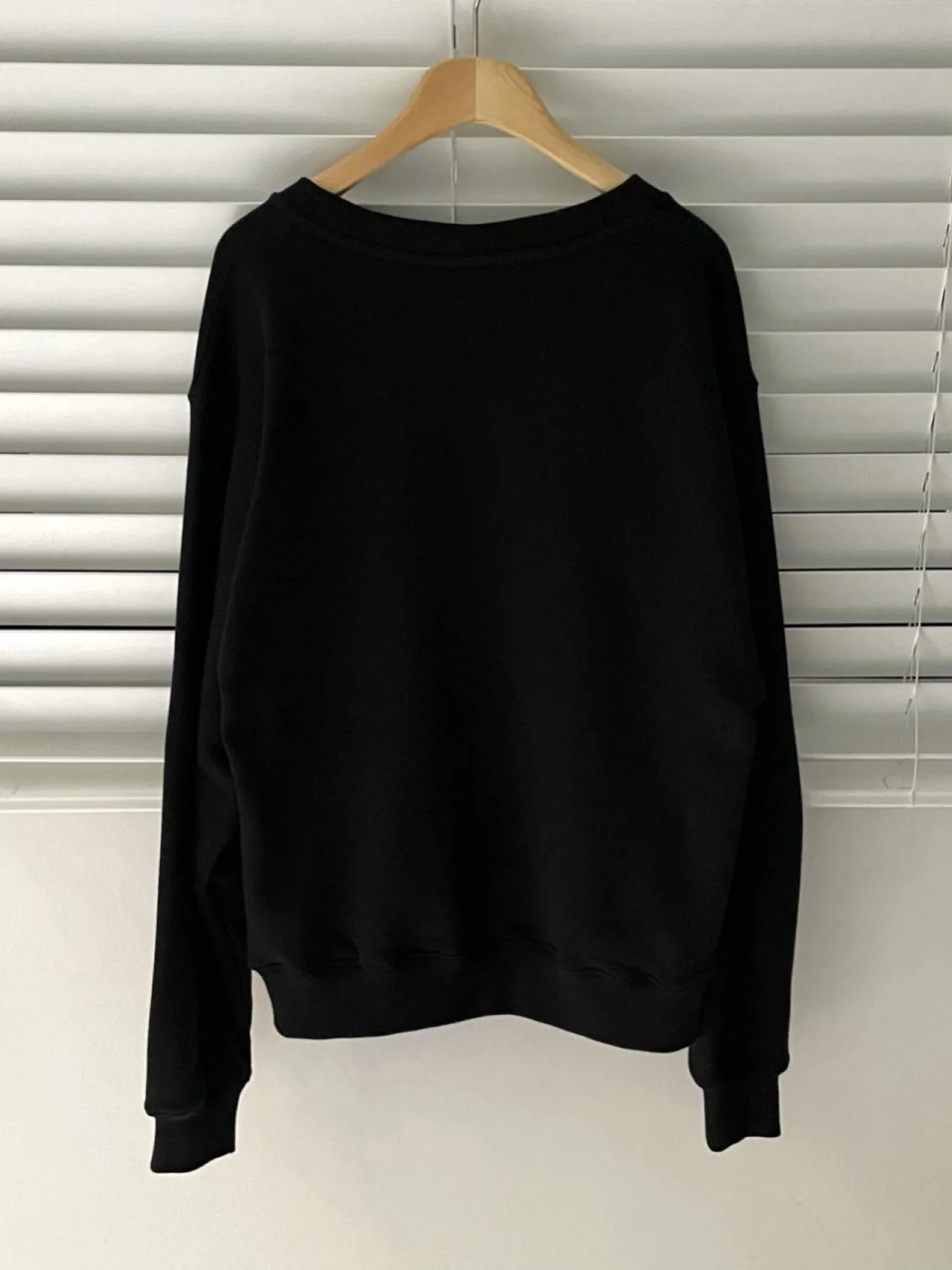 V NECK BRUSHED SWEATSHIRT