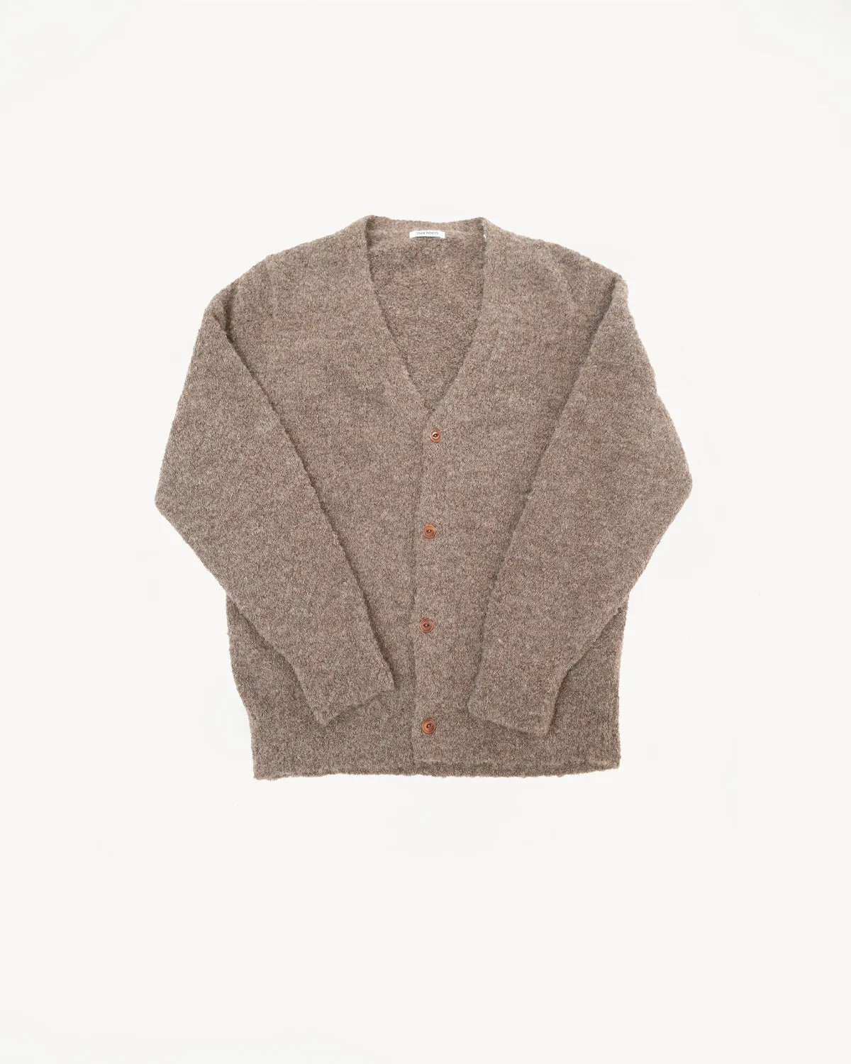 V-Neck Cardigan Boucle Alpaca - Earth